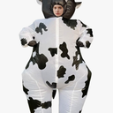 Inflatable Cow Costume Blow up Costume for Cosplay Party Festival Halloween Parade Carnival Suit Jumpsuit