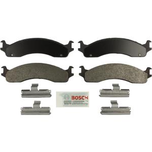 BOSCH BE655H Blue Semi-Metallic Disc Brake Pad Set With Hardware - Compatible With Select Dodge Ram 2500/3500 Van; Ford E-250, E-350, E-450, Econoline Super Duty, F-250, F-250 HD, F-350; FRONT