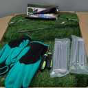 Artificial Grass Turf Indoor Outdoor, 5ft x 8ft Realistic Synthetic Fake Grass Turf Rug for Patio Balcony Lawn Landscape Decoration, Replacement Artificial Dog Grass Mat with Drainage Holes