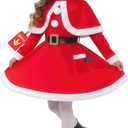Morph Kids Santa Costume, Girls Santa Costume, Christmas Costumes for Girls, Christmas Costumes for Kids (Large)