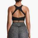 Aoxjox Women's Workout Sports Bras High Impact Fitness Training Gym Khloe Bra Yoga Crop Tank S