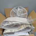 26" Farmhouse Table Lamps Set of 2, Rustic Touch Control Bedside Lamps with 2 USB Ports & AC Outlet, Vintage White Resin 3-Way Dimmable Nightstand Lamp Linen Fabric Shade for Living Room Bedroom Decor