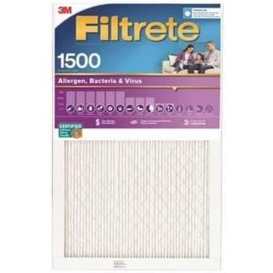 Filtrete 2003-4 20x25 x 1 in. Ultra Allergen Pleated Furnace Air Filter, Purple, MPR 1500, 3 Months - Quantity 4