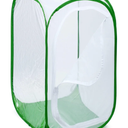 4 Feet Extra Large Monarch Butterfly Habitat, Giant Collapsible Insect Mesh Cage Terrarium Pop-up (White + Green, 28 x 28 x 48 Inches)