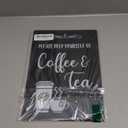Please Help Yourself To Coffee & Tea Sign/Notice - Freestanding sign for Guests, Customers, Clients Coffee Mornings, Meetings, Conferences where refreshments are served. A4 Size with Wood Stand.