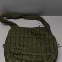 Quilted Puffer Tote Bag for Women - Large Crossbody Bag, Lightweight Nylon Puffy Carryall Hobo Puff Shoulder Bag