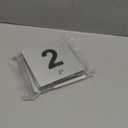 Exam Room Signs with Braille and Raised Numbers 1-5 Double Sided Tape Silver 4" x 4" for Apartment Offices Educational Institution Elevator Sign Door Number Signs