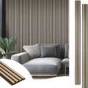 Art3d 8-Pack WPC Wood Slat Wall Panel for Interior Dcor, 3D Wood Fluted Acoustic Paneling for Living Room Bedroom Home & Office Accent Wall Decor - 96 x 6 Inch Oak