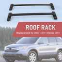 Roof Rack Cross Bars Compatible for Honda CRV 2007 2008 2009 2010 2011 Rooftop Luggage Rails Aluminum Cargo Carrier Black