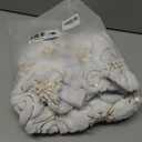 Dremisland Christmas Tree Skirt 48 inches White Christmas Tree Skirt with Gold Sequin Snowflakes Luxury Faux Fur Plush Xmas Tree Skirt Holiday Party Christmas Decorations (36inch/90cm, Gold)