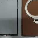 YOOVEI for Galaxy Z Fold 7 Case Luxury Leather with Screen Protector [Hinge Protection],Fit for Magsafe, Magnetic Kickstand & Ring Holder for Samsung Zfold 7 Case Brown