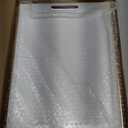 Spsyrine White Decorative Serving Tray with Handles, Elegant Plastic Coffee Table Tray for Ottoman, Living Room, Home Decor 15.6" X 10.2"