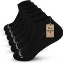 No-Show Socks Men: Running & Compression - Low Cut & Ankle Support Socks for Men (White)