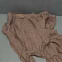 Women's Flowy Shorts Casual Linen Boho Ruffle Mini Skirts Pleated High Waist Cute Butterfly Skorts with Pockets Summer Trendy-Camel XL