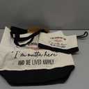 Aileam Retirement Gifts for Women 2Pcs Retirement Tote Bag Gifts Funny Retired Gift for Coworker, Friend, Family-Retired