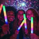 204Pcs Foam Glow Sticks Bulk,Foam Light up Sticks with 3 Modes Colorful Flashing,Light up Foam Sticks,Glow Sticks for Wedding,Glow in The Dark foam Sticks for Wedding, Multi-Item Party Favor Packs
