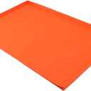 Fdit Silicone Griddle Mat, Black Stone Grill Grill Grill Silicone Protective Pad Cleaning Pad Grill Plate Silicone Protective Cover for Griddle Top (36 Inch Orange)