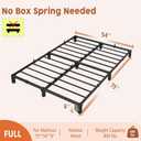 Metal Bed Frame Full Size 6 inch Low Profile Platform Bed Frame, Steel Slat Support, Easy Assembly Bed Base for Bedroom and Home Use