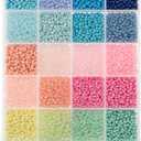 12500pcs John Bead Assorted Glass Seed Beads 8/0, 24 Pastel Dream Colors Round Bead for DIY Crafts Jewelry Making Bead Box
