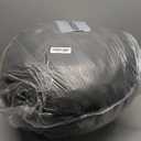 HIGOGOGO Round Stuffed Pouf Ottoman, Corduroy Poufs with Foam Chunk Filling, Furry and Fluffy Pouf Foot Stool Storage Ottoman, 20 X 15 Floor Poufs Foot Rest for Living Room, Dark Grey