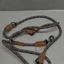 Mile High Life Hands Free Dog Leash, Crossbody Waist Leash with Genuine Leather Connection, Multifunctional Adjustable Slip Lead for Dog Walking Running (White, 8FT)