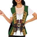 MISS FANTASY Pirate Shirt Women Men - Pirate Costume Outfits Halloween Unisex Adults (XL)