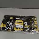 STARSIDE Set of 3 Plastic 2025 Graduation Tablecloth,54"x108" Graduation Party Table Decorations, Congrats Grad Disposable Tablecovers for Congrats Grad Party SuppliesBlack Golden