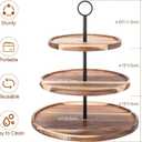 3 Tier Cupcake Stand, Large Wood Tiered Serving Tray Cupcake Tower, Serving Stand Display Dessert Cookie Candy Buffet Holder for Home Tea Party, Wedding, Farmhouse, Kitchen Decor