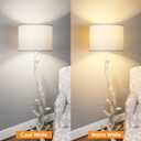 Lamp Shades Set of 2, Drum Lampshades 13" Top x 13" Bottom x 10" High with Spider Fitter, Large Replacement Lamp Shades for Table Lamps, Floor Lamps, Easy Assembly Required (2, White)