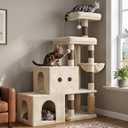 Hey-brother Cat Tree Tower with Steped Climbing Condos, Platforms, MPJ061MJ