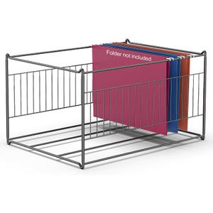 TOPCJ Hanging File Folder Frame, Heavy Duty Metal File Organizer for Letter & Legal Size, Sturdy Desktop File Holder for Cabinets, Desks/Drawers Home Office File Rack (Not Fit All Drawers)