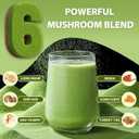 2 x Mushroom Matcha, Adaptogenic 6 Mushrooms Mix w/Japanese Matcha, Ceremonial Powder Blend with Lion's Mane, Reishi, Cordyceps & Shiitake for Energy, Focus & Immune Support, 30 Servings 1 Pack (EXP 07/01/27)