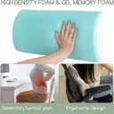 HIGOGOGO Lumbar Support Pillow for Recliner Chair/Accent Chair/Couch, Memory Foam Back Support Cushion for Elderly, Recliner Cushions for Back Rest, Pain Relief, Reading, Washable Cover, Grey