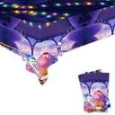 2Packs Inside Out Tablecloth Disposable Tablecover Birthday Party Supplies and Decorations for Kid Boy Baby Shower Rectangle Tables 70"X42"