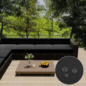 vctops Waterproof Oxford Outdoor Cushion Cover 25x25x4 inch Furniture Patio Cushion Cover Replacement Outdoor Seat Cushion Slipcover with Zipper (Black,25"x25")