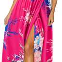 Newshows Women's 2026 Lightweight Summer Wedding Guest Beach Vacation Casual V Neck Split Flowy Maxi Dress (Medium)