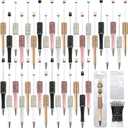 75 Pcs DIY Diamond Beadable Pen Kit - 25 Plastic Rhinestone Beaded Pens Bulk with Refills & Bags - Fancy Cute Glitter Pens for Crafting, Students & Teachers School Supplies (Advanced)
