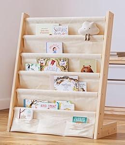 G&W Gruwald Kids Bookshelf, Book Shelf for Kids Rooms, Toddler Bookshelf, Book Rack for Kid (Wood, Medium)