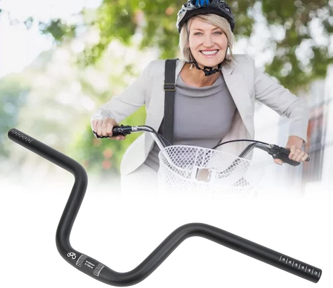 25.4 Bike Handlebar - 580mm Lp Litepro Aluminum Alloy Bicycle Handlebars - 120mm,160mm Riser Handlebar for Brompton Folding bike, E-bike, Commuter bike(160mm Rise)