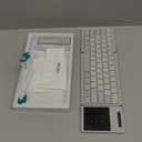 Nillkin Upgraded Foldable Bluetooth Keyboard with Touchpad & Number Pad, Portable Wireless Keyboard for Travel, Pocket-Sized, Full Size Keys, Support 3 Devices for iPad Laptop Tablets Phone, Gray