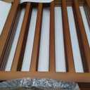 Freestanding Pet Gate Foldable 4 Panel Dog Gate Walnut Dog Gates for Stair Doorways House Indoor (2 Support Feet Included)