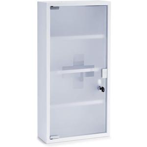 18122 Medicine Cabinet, Metal, White, 30 x 12 x 60 cm