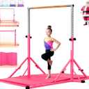 Marfula Gymnastic Bar For Kid and Teenage of 3-25, 5Ft/8 FT Base Length 4Ft Width 5Ft Adjust Height, Gymnastic Kip Bar For Gymnast, Gymnastic Training Equipment For Professional Training Home Club Use