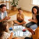 Family Feud Game for Adults and Kids with 2 Buzzers, Fun Trivia Quiz Card Game for Family Game Night, Holiday Gathering, Party & Team Building, Interactive Board Games for Group Activities