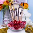 150Pcs Red Polished No Hole Faux Pearl Beads for Vase Filling Decorations, Plastic Pearls Vase Fillers, Table Scatters, Wedding Centerpiece, Home Decor, 8/14/20 mm