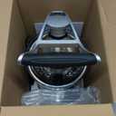 QCen Electric Citrus Juicer Squeezer, Electric Juicer for Orange, Lemon and Limes with Rubber Handle and Two Size Cones, Anti-Drip Spout, Easy to Clean and Use, BPA Free, Black/ Stainless Steel