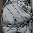 ChrisDowa 100% Blackout Curtains for Bedroom with Black Liner, 2 Thick Layers Total Blackout Thermal Insulated Grommet Window Curtains 63 Inch Length 2 Panels Set (Light Grey, 42 x 63 Inch)