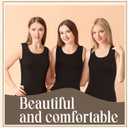 Neer Womens Fleece Lined Underwear Tops Warm Cami Tank Top Cotton Thermal Underwear for Women Sleeveless Camisole Base Layer (Black)