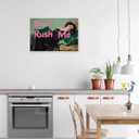 Don't Rush Me Altered Wall Art,Vintage Victorian Portrait Girly Prints Painting Posters,Antique Female Pink Graffiti Poster Wall Decor Aesthetic for Bedroom Dorm 8x12inch Framed