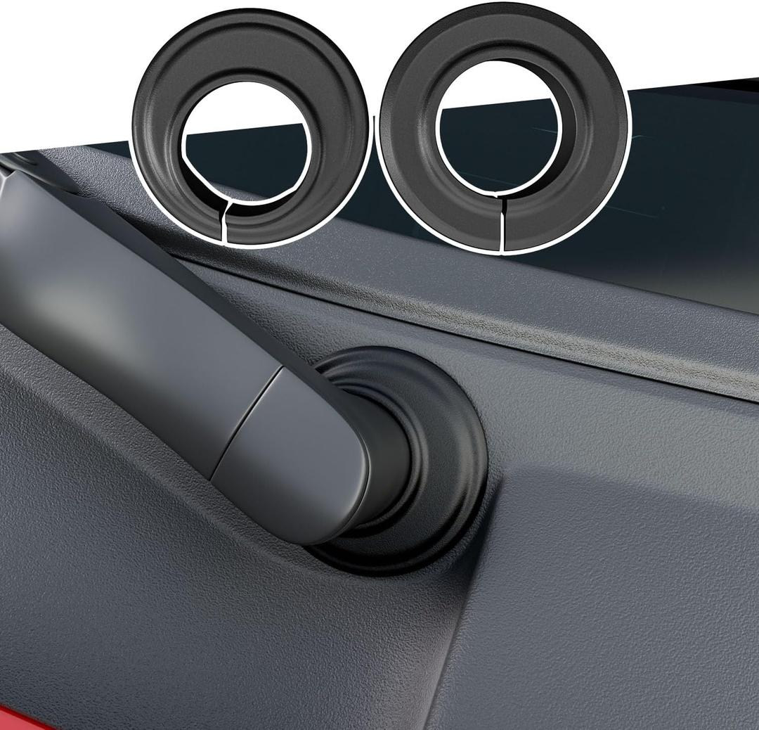 2 x 2Pcs Wiper Hole Cover Compatible with 2019-2025 Chevy Silverado GMC Sierra 1500 Windshield Wiper Pivot Guards Arm Hole Protection Cover Replacement for 2019-2025 Chevy Silverado Accessories